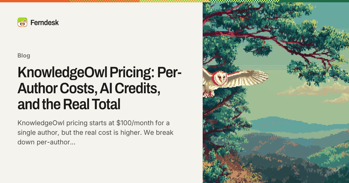 KnowledgeOwl Pricing: Per-Author Costs, AI Credits, and the Real Total ...